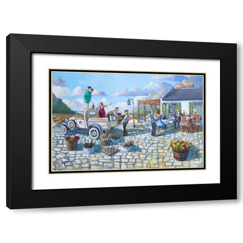 Boland Delivery I Black Modern Wood Framed Art Print with Double Matting by West, Ronald