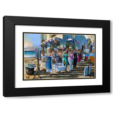 The Exhibition Black Modern Wood Framed Art Print with Double Matting by West, Ronald