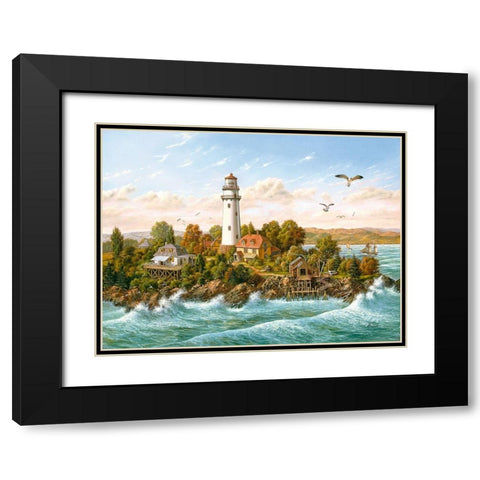 Midsummer Breeze Black Modern Wood Framed Art Print with Double Matting by Strubel, Klaus