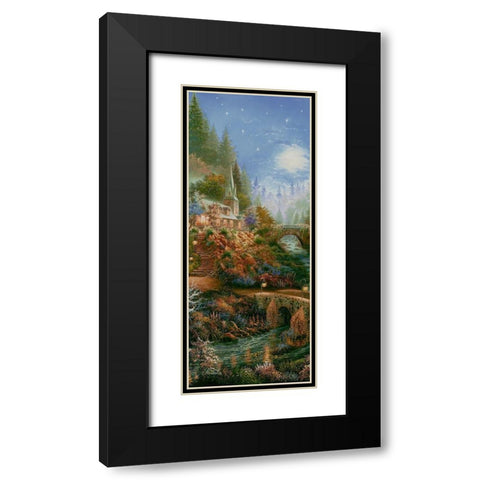 Moonlight Grace panel Black Modern Wood Framed Art Print with Double Matting by Strubel, Klaus
