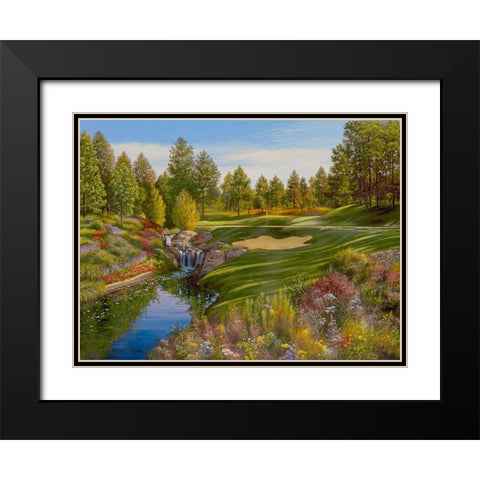 Time for the Tee Black Modern Wood Framed Art Print with Double Matting by Strubel, Klaus