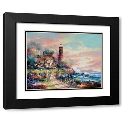 Evening Light Black Modern Wood Framed Art Print with Double Matting by Lee, James