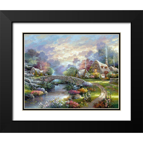 Springtime Glory Black Modern Wood Framed Art Print with Double Matting by Lee, James