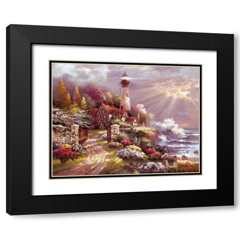 Coastal Splendor Black Modern Wood Framed Art Print with Double Matting by Lee, James