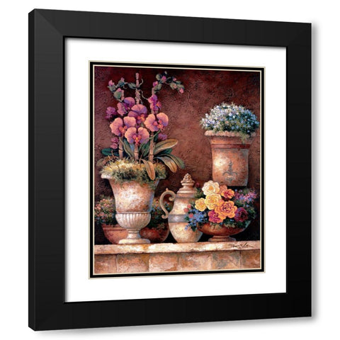 Victorian Blossoms I Black Modern Wood Framed Art Print with Double Matting by Lee, James