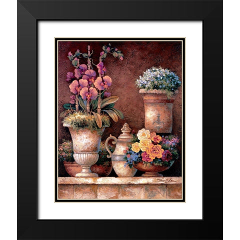 Victorian Blossoms I Black Modern Wood Framed Art Print with Double Matting by Lee, James