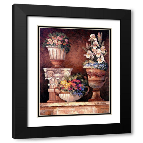 Victorian Blossoms II Black Modern Wood Framed Art Print with Double Matting by Lee, James