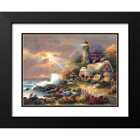 Heavens Light Black Modern Wood Framed Art Print with Double Matting by Lee, James