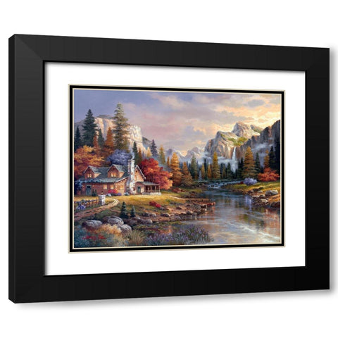 Home At Last Black Modern Wood Framed Art Print with Double Matting by Lee, James