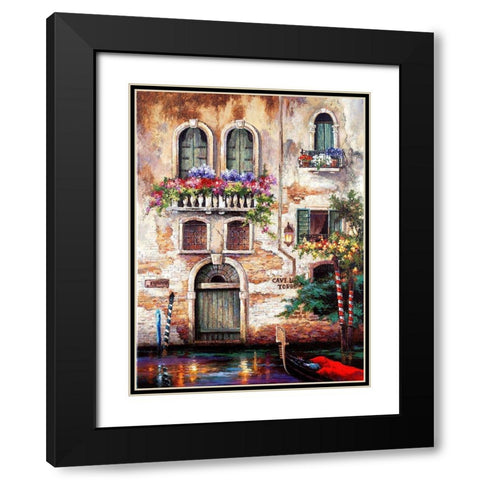 Door to Italy Black Modern Wood Framed Art Print with Double Matting by Lee, James