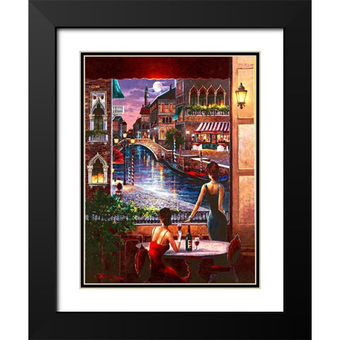 Waiting for Love Black Modern Wood Framed Art Print with Double Matting by Lee, James
