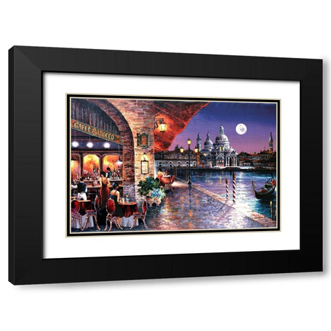 Cafe Barocco Black Modern Wood Framed Art Print with Double Matting by Lee, James