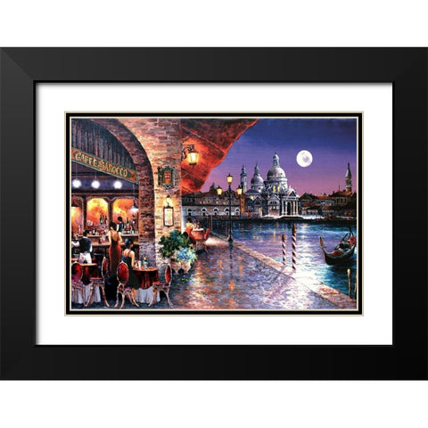 Cafe Barocco Black Modern Wood Framed Art Print with Double Matting by Lee, James