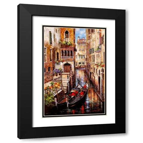 Italian Love Story Black Modern Wood Framed Art Print with Double Matting by Lee, James