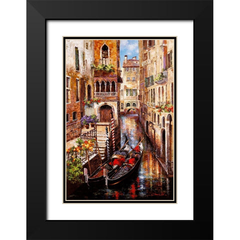 Italian Love Story Black Modern Wood Framed Art Print with Double Matting by Lee, James