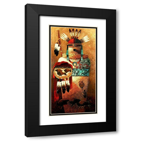 Indian Story III Black Modern Wood Framed Art Print with Double Matting by Lee, James