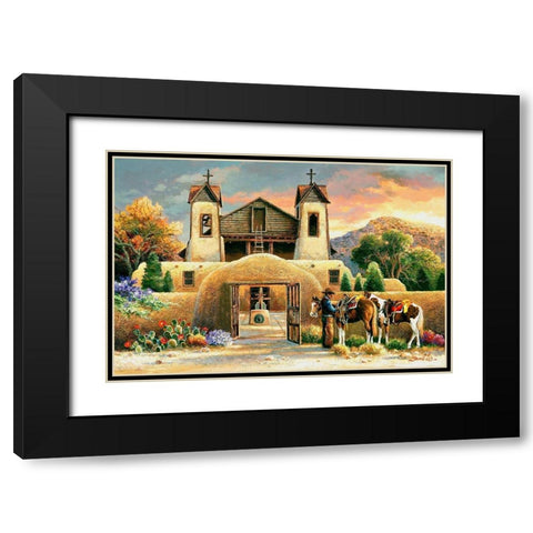 Mission Afternoon Black Modern Wood Framed Art Print with Double Matting by Lee, James