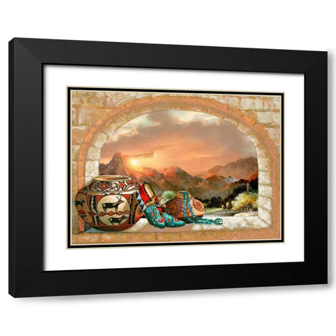 Pottery Arch Black Modern Wood Framed Art Print with Double Matting by Lee, James