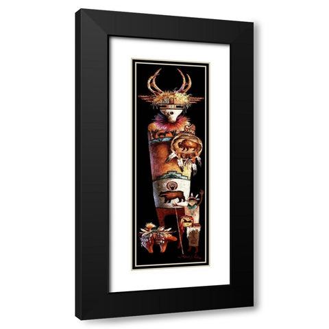 Indian Story I Black Modern Wood Framed Art Print with Double Matting by Lee, James