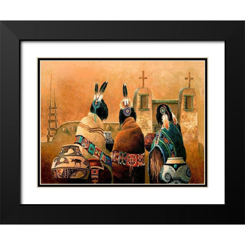 Mission Trio Black Modern Wood Framed Art Print with Double Matting by Lee, James