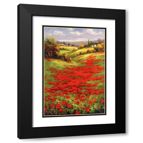 Valley View I Black Modern Wood Framed Art Print with Double Matting by Hulsey