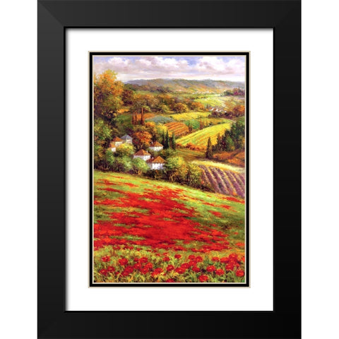 Valley View II Black Modern Wood Framed Art Print with Double Matting by Hulsey