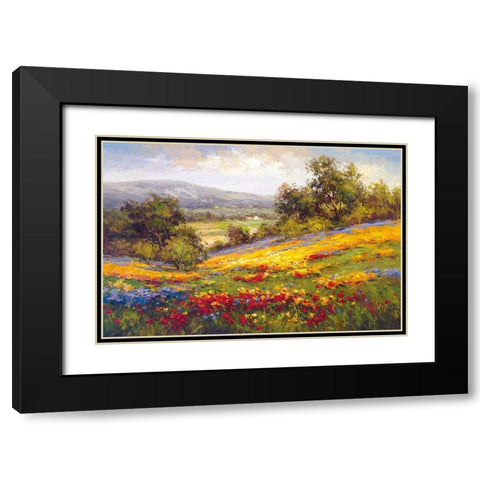 Campo Di Fiore I Black Modern Wood Framed Art Print with Double Matting by Hulsey