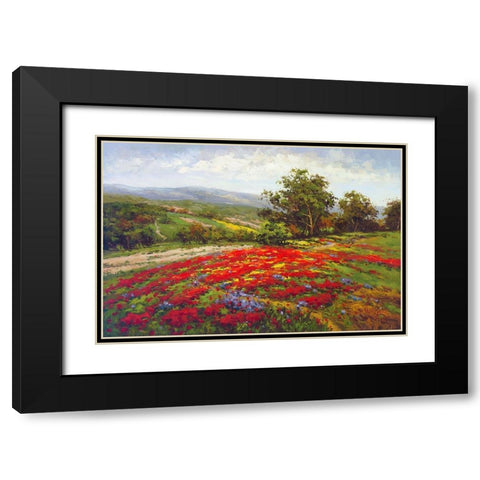 Campo Di Fiore II Black Modern Wood Framed Art Print with Double Matting by Hulsey