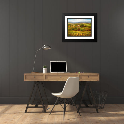 Tuscany Estate Black Modern Wood Framed Art Print with Double Matting by Hulsey