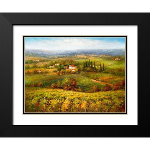 Tuscany Estate Black Modern Wood Framed Art Print with Double Matting by Hulsey