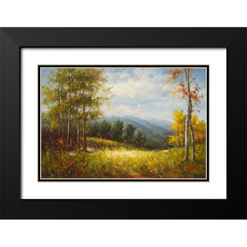 Apra il Vicolo Black Modern Wood Framed Art Print with Double Matting by Hulsey