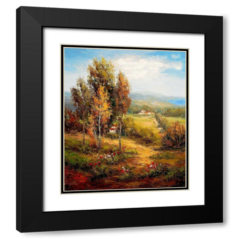 Road to Home Black Modern Wood Framed Art Print with Double Matting by Hulsey