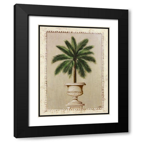 Palm Appeal I Black Modern Wood Framed Art Print with Double Matting by Welby