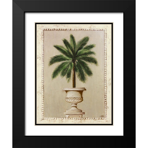 Palm Appeal I Black Modern Wood Framed Art Print with Double Matting by Welby