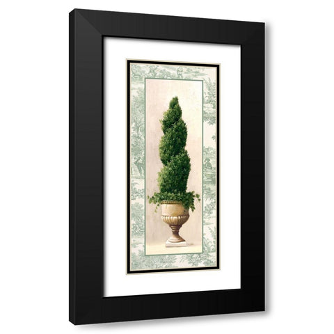 Ivy Topiary III Black Modern Wood Framed Art Print with Double Matting by Welby