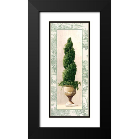 Ivy Topiary III Black Modern Wood Framed Art Print with Double Matting by Welby