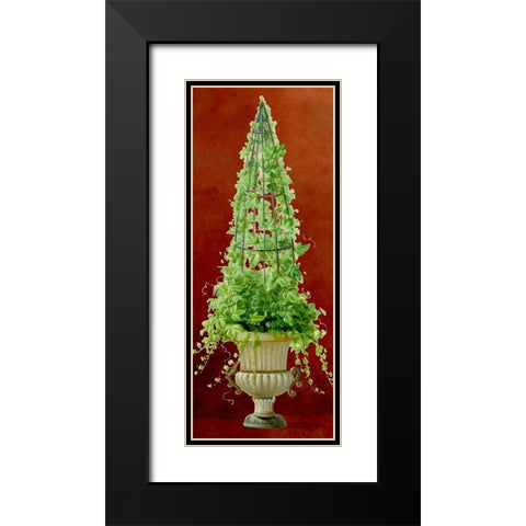 Ivy Topiary II Black Modern Wood Framed Art Print with Double Matting by Welby
