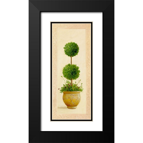 Ball Topiary II Black Modern Wood Framed Art Print with Double Matting by Welby