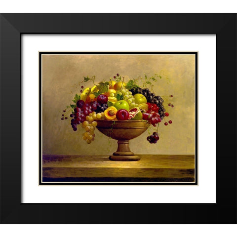 Fruit Bowl I Black Modern Wood Framed Art Print with Double Matting by Welby