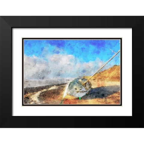 Coastal Series #19 Black Modern Wood Framed Art Print with Double Matting by Curinga, Kim
