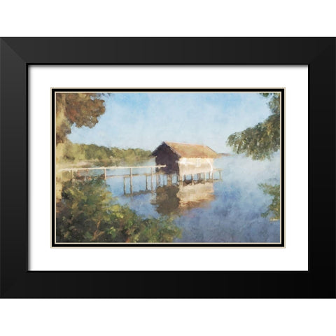 Lodge Series #4 Black Modern Wood Framed Art Print with Double Matting by Curinga, Kim