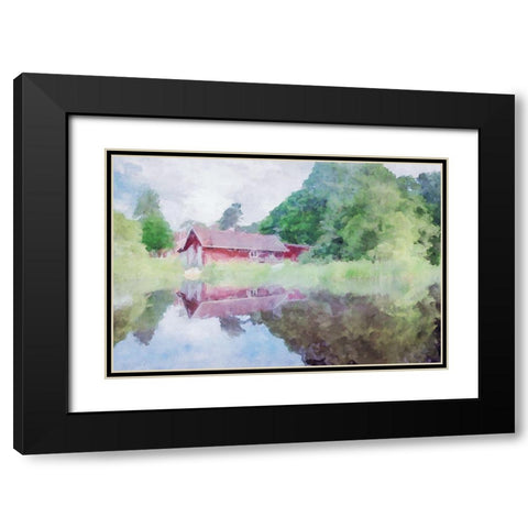 Lodge Series #6 Black Modern Wood Framed Art Print with Double Matting by Curinga, Kim