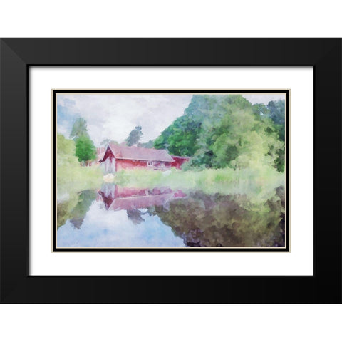 Lodge Series #6 Black Modern Wood Framed Art Print with Double Matting by Curinga, Kim
