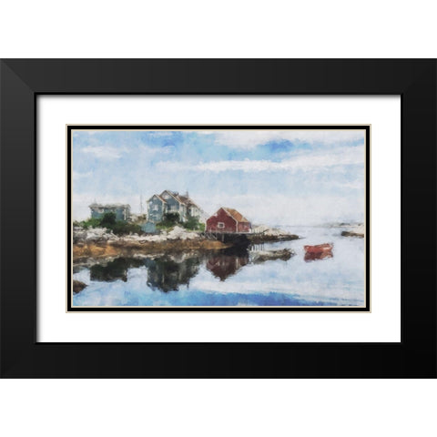 Lodge Series #7 Black Modern Wood Framed Art Print with Double Matting by Curinga, Kim