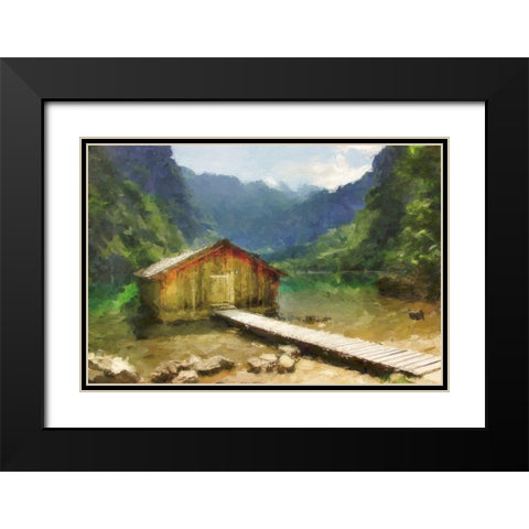 Lodge Series #9 Black Modern Wood Framed Art Print with Double Matting by Curinga, Kim
