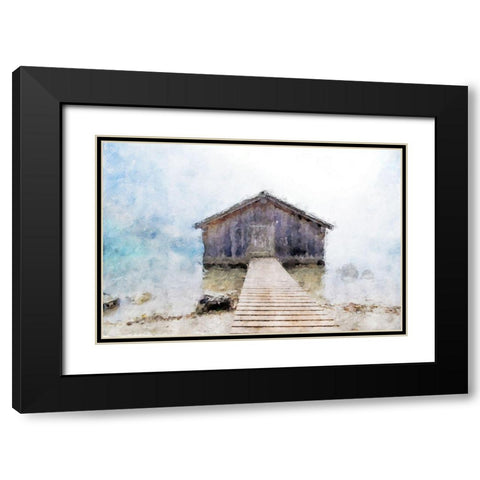 Lodge Series #12 Black Modern Wood Framed Art Print with Double Matting by Curinga, Kim