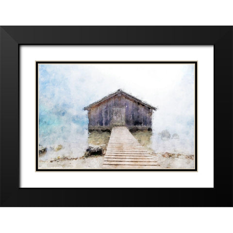 Lodge Series #12 Black Modern Wood Framed Art Print with Double Matting by Curinga, Kim