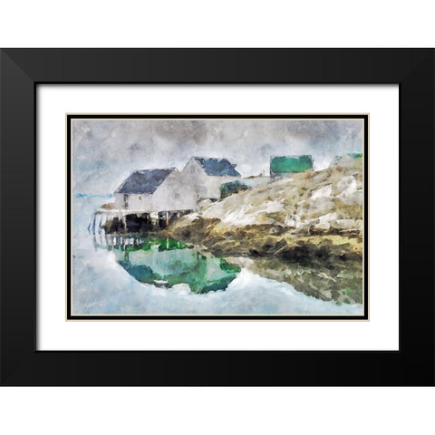 Lodge Series #22 Black Modern Wood Framed Art Print with Double Matting by Curinga, Kim