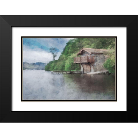 Lodge Series #29 Black Modern Wood Framed Art Print with Double Matting by Curinga, Kim