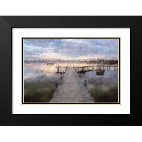 Piers Series #11 Black Modern Wood Framed Art Print with Double Matting by Curinga, Kim